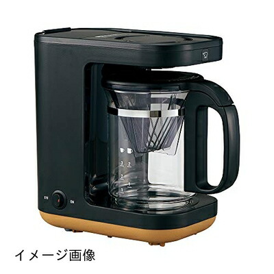 【新古品】 象印 コーヒーメーカー STAN. ドリップ式 高温抽出 はずせる水タンク マグカップ2杯 ブラック EC-XA30-BA