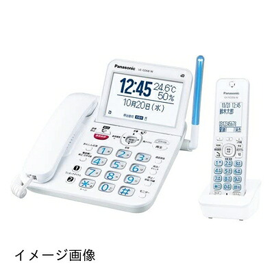 【新古品】 パナソニック コードレス電話機(子機1台付き) VE-GD68DL-W（ホワイト）
