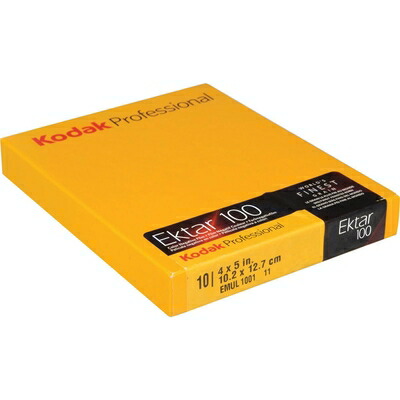 【中古】（新古品）Kodak カラーネガティブフィルム 専門的用 エクター100 4X5(10枚入り口・入口) 1587484