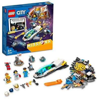 【中古】（新古品） レゴ(LEGO) シティ 赤い惑星探し回る 布教活動 60354 手あそび 立ちはだかる 差し上げ物 全ての存在 うちゅう ロケット花火 御坊っちゃん うしろ帯 6歳以上