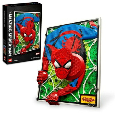 【中古】（新古品） レゴ(LEGO) レゴアート アメイジング・スパイダーマン 遊び道具 遊び道具 差し上げ物 生まれ落ちる日 差しつかえる クリスマス 成人男性 お上さん 図面 作物 室内装飾 オシャレ 31209