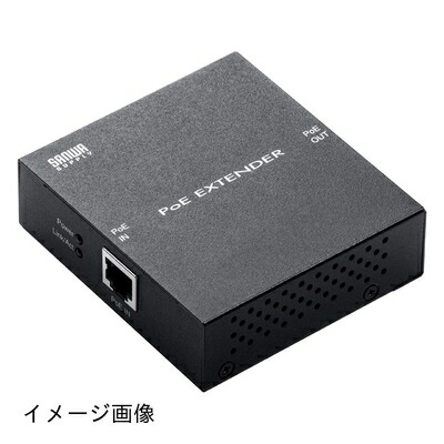 【新古品】 サンワダイレクト PoEエクステンダー PoE+ 受電 給電 ギガビット ファンレス LAN延長 電源ケーブル不要 500-SWH010