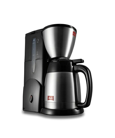 【中古】（新古品） メリタ(Melitta) コーヒーメーカー ノアプラス ブラック【5杯用/ステンレス製二重構造ポット/アイスコーヒー/蒸らし機能搭載】