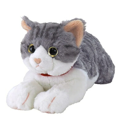 【中古】（新古品） サンレモン ひざ ねこ サバシロ S 15×36×13cm ぬいぐるみ アニマル P-7812