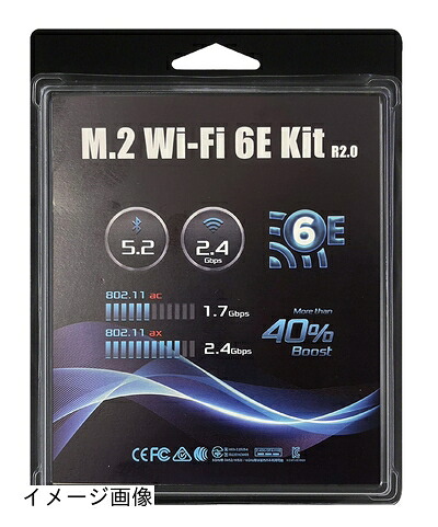 【新古品】 ASRock Intel WiFi 6E AX210 Module & アンテナ・ケーブル セット/Desk Mini シリーズにWIFI 環境を追加/M.2WIFI6Ekit (AX210) DeskM R2.0