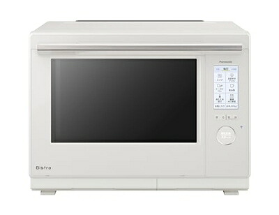 【中古】（新古品） パナソニック オーブンレンジ スチーム ビストロ 最高峰モデル 30L 2段 おまかせグリル 高精細・64眼スピードセンサー 時短料理 スマホ連携 ホワイト NE-UBS10C-W