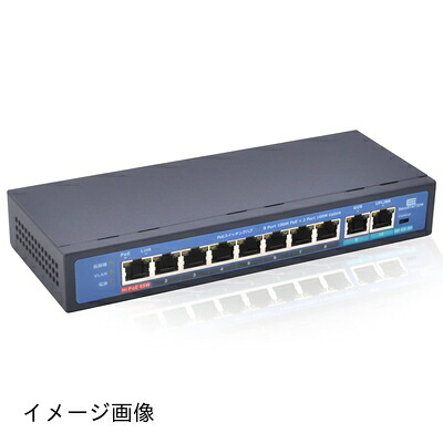 【新古品】 SecuSTATION スイッチングハブ PoEハブ 日本メーカー PoE給電対応 10/100Mbps 最長250m 8ポート SC-PSH82