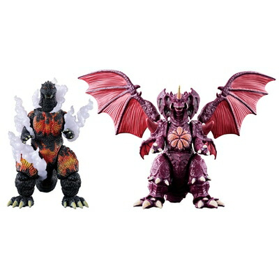 【中古】[バンダイ(BANDAI)] ゴジラアクションフィギュア バーニングゴジラVSデストロイア 揉みあい書き割り