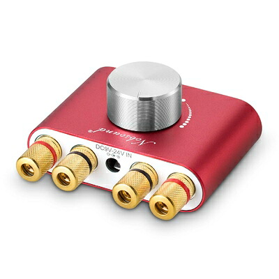 【中古】（新古品） Nobsound NS-01G Pro パワーアンプ bluetooth 5.0 100W アンプ スピーカー HiFi オーディオ 電源付き (レッド)