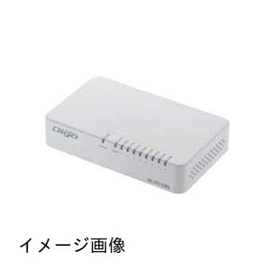 【新古品】 エレコム Giga対応スイッチングHub／8ポート／プラスチック筐体／磁石付き／電源外付モデル／ホワイト EHC-G08PA2-JW