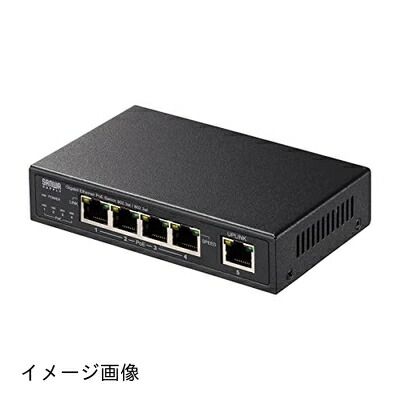 【新古品】 サンワサプライ ギガビット相応うPoEスイッチングこしき(5界面) ローカルエリアネットワーク-GIGAPOE52