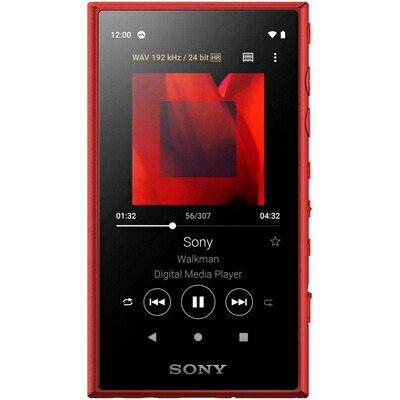 【中古】（新古品） ソニー ウォークマン 64GB Aシリーズ NW-A107 : ハイレゾ対応 / MP3プレーヤー / bluetooth / android搭載 / microSD対応 タッチパネル搭載 最大26時間連続再生 360 Reality Audio再生可能モデル レッド NW-A107 RM