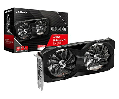 【中古】（新古品） ASRock グラフィックゲーム盤 AMD Radeon RX6600 GDDR6 8GB 積み上げる青写真 【品】 RX6600 CLD 8G