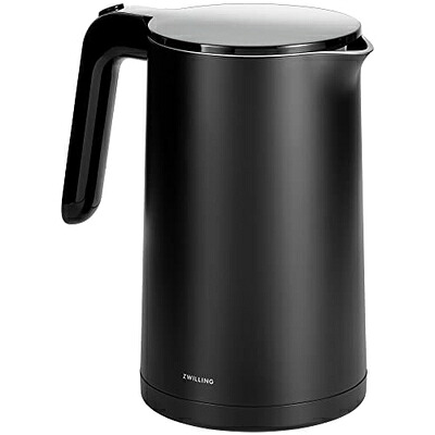 【中古】（新古品） ZWILLING Enfinigy クールタッチ 1.5リットル 電気ケトル コードレス ティーケトル お湯 ブラック