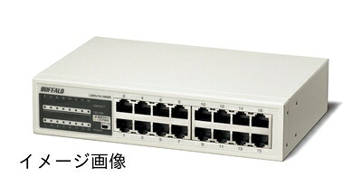 【新古品】 バッファロー BUFFALO 10/100Mbps対応 金属筺体 電源内蔵 16ポート ホワイト スイッチングハブ LSW3-TX-16NSR