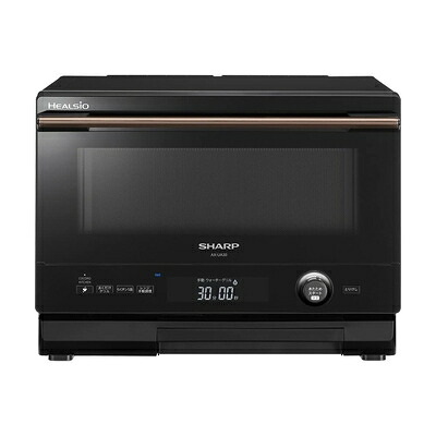 【中古】(新古品) シャープ ウォーターオーブンヘルシオ AX-UA30-B ブラック 幅470×奥行390×高さ340 mm|ベアホームズ