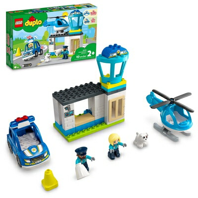 【中古】（新古品） LEGO DUPLO 町お巡りさん署\u0026ヘリコプタ 10959 精神的な統合遊び道具仕掛ける 未就学児/赤ちゃん/お坊っちゃん/御姉さん 2歳以上 (40天下太平)