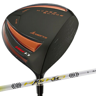 【新古品】 WORKS GOLF(ワークスゴルフ) 超高反発 ドライバー ハイパーブレード ガンマ ブラックプレミア MAX1.7 飛匠シャフト 46インチ 9.5度 R 右利き