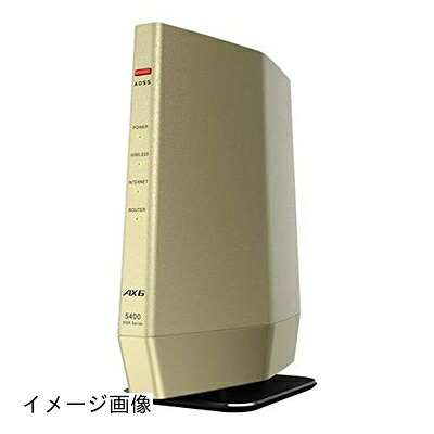 【新古品】 BUFFALO バッファロー 無線LANルーター プレミアムモデル (Wi-Fi 6(11ax)対応/ワイドバンド 5GHz 160MHz対応/シャンパンゴールド) WSR-5400AX6-CG