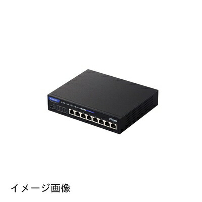 【新古品】 エレコム スイッチングこしき 8界面 ノン賢しい Giga相応う PoE給電相応う ACアダプター給電 小型 法人向け 黒いこと EHB-UG2C08E-PL