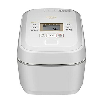 【中古】（新古品） 日立(HITACHI) 炊飯器 5.5合 圧力&スチームIH 蒸気カット RZ-V100FM W フロストホワイト 八代目儀兵衛 監修 日本製 大火力 沸騰鉄釜 ふっくら御膳