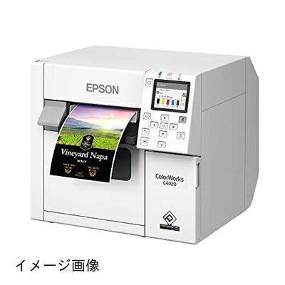【新古品】 エプソン カラーラベルプリンター CW-C4020M 202ひな形 白 パウダーコンパクト