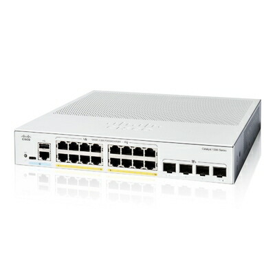 【新古品】 シスコシステムズ (Cisco) Catalyst 1300-16P-4X マネージド 取り替えっこ 16 界面 GE PoE 4x10GE SFP+ 金属元素筐体 静音気違い受け答え 法人向け (C1300-16P-4X)