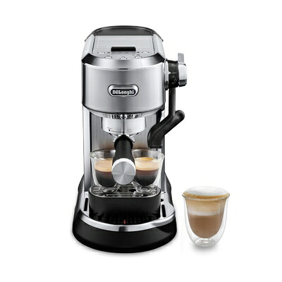 【中古】（新古品） De\u0027Longhi EC950M Dedica Maestro Plus Espresso Machine with Automatic Steam Wand, Stainless Steel