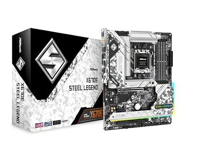【中古】（新古品） ASRock お母さんゲーム盤 X670E Steel Legend AMD Ryzen 7000 続きもの 中央処理装置 (Soket AM5) 相応う X670E ATX お母さんゲーム盤 【品】