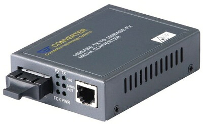 【新古品】 CTS-CVT100BTFC (SM-30) ファストイーサネット 10/100Base-TX - 100Base-FX メディアコンバーター - シングルモード 30km 18.6マイル SCコネクタ