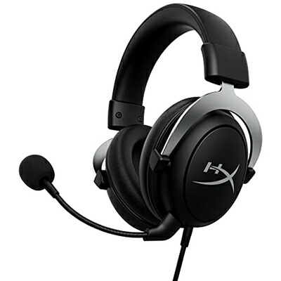 【新古品】 HyperX CloudX Xbox公式ゲームヘッドセット Xbox One/Xbox Series X|S対応 低反発イヤークッション 取り外し可能なノイズキャンセリングマイク インラインオーディオコントロール シルバー