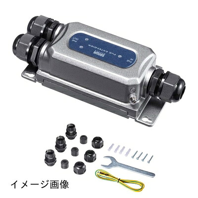 【新古品】 サンワサプライ 逃げ口 エクステンダー PoEエクステンダー 雨合羽相応う 2分かち合う最終生産物 サンワサプライ ローカルエリアネットワーク-EXPOE3