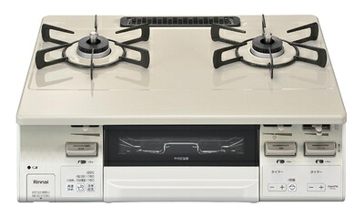 【中古】（新古品） リンナイ 屁っ放り早見表 【都市屁っ放り用/左強火力】 RT66WH7RGA-CWL 13A ラクシエファイン【ココットプレート同梱】 ガスコンロ 皮膚軟化剤ベージュ