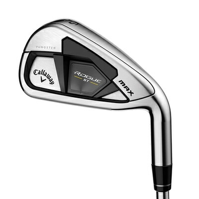 【中古】（新古品） Callaway Golf Rogue ST Max アイアン仕掛ける (押し手用 スチール写真立て坑 レギュラーフレックス アイアン5本 - PW AW 野球クラブ7本仕掛ける)
