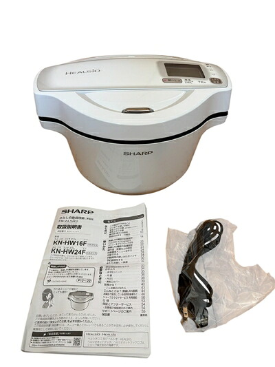 【中古】（新古品） シャープ 水なし自動調理鍋 1.6L ホワイト系SHARP ヘルシオホットクック KN-HW16F-W