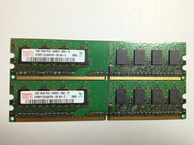 【中古】Hynix 勉強机いの一番用記憶装置 マイコン2-6400 DDR2-800 1GB×2枚書き割り
