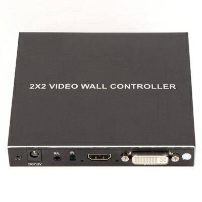 【中古】（新古品） ウォール 映像媒体 制御装置、4 通信路 DVI TV ウォール 映像媒体 制御装置、180 度回転させる 固定ディスク マルチメディアシステム インター人間の顔 スプライシング 見せびらかす 中央処理装置、遠隔操作付き添い人(US繋ぎ)
