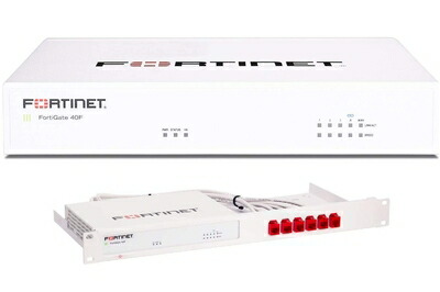 【新古品】 FORTINET FortiGate-40F続きもの 次世代火の手ウォール(NGFW) ラックマウントキット付き添い人書き割り (FG-40F+RM-FR-T14)