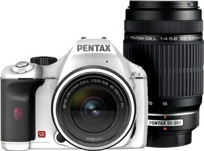 【中古】（新古品） PENTAX デジタル一眼レフカメラ K-x ダブルズームキットホワイト