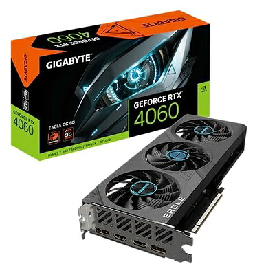 【中古】（新古品） GIGABYTE NVIDIA GeForce RTX4060積み上げる グラフィックゲーム盤 GDDR6 8GB GV-N4060EAGLE OC-8GD