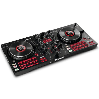 【中古】 Numark DJコントローラー 4デッキ タッチセンサー搭載ジョグホイール Serato DJ Lite DJミキサー ストリーミング DJ機材 FX パドル搭載 オーディオインターフェイス内蔵 ニューマーク Mixtrack Platinum FX｜ベアホームズ