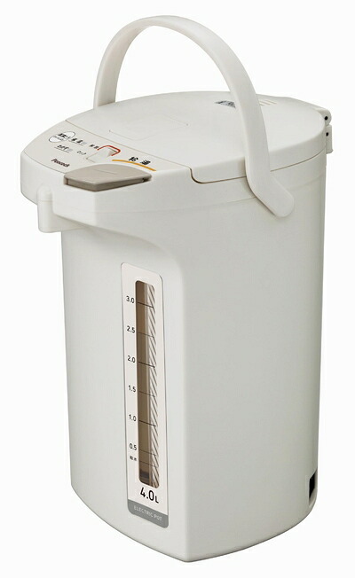 【中古】(新古品) ピーコック魔法瓶 電気ポット 4L 省エネ 節約 湯沸かし ポット 大型 保温ポット 再沸騰 カルキとばし機能付き 大容量 湯沸かしポット ライトグレー WMS-40 HL|ベアホームズ