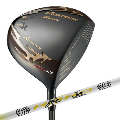 【新古品】 WORKS GOLF(ワークスゴルフ) 超高反発 ドライバー マキシマックス ブラックプレミア MAX1.7 飛匠シャフト 46インチ 9.5度 R 右利き