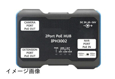 【新古品】 【お役目用】PoE+相応う 2界面PoEパススルー・エクステンダー（インジェクター）PoE押しひろげる・中継ぎ器 IP写真機 網状組織写真機 PoE分かれ出る/中継ぎ/不一致押しひろげる PoEインプット(受電)＝1界面、最終生産物(給電)＝2界面 IPH3002