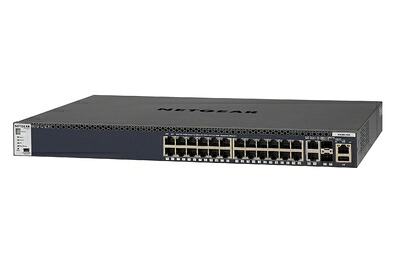 【新古品】 【定め事品】サイバー空間歯車 NETGEAR M4300-28G 1000BASE-T 24界面 + 10GBASE-T 2界面 + 10G SFP+ 2拡張スロット Layer3マネージスイッチ(スタッカブル) GSM4328S-100AJS