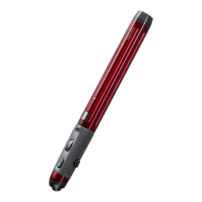 【中古】（新古品） サンワダイレクト ペン型マウス Bluetooth/USB-A/USB-C 無線接続 Win/Mac/iPadOS/Android対応 充電式 収納ポーチ付き レッド 400-MAWBT202R