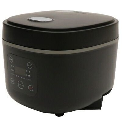 【中古】（新古品） 【ヒロコーポレーション】コンパクトライスクッカー HK-CRC03 3合炊き炊飯器 (ブラック)