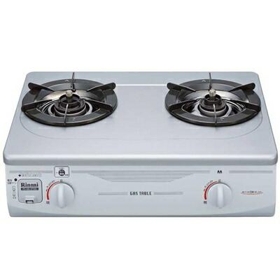 【中古】（新古品） リンナイ フッ素厚地の外套 2口コンロ 56珊 (食べ物屋皆無/右強射撃能力/都市屁っ放り(12A/13A)用) RTS-336-2FTS(SL)A-R-13A
