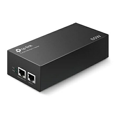 【新古品】 TP-Link TL-PoE170S 802.3at/af/bt ギガビット PoEインジェクター PoEからPoEへのアダプタ 最大限度60W (PoE++) 繋ぎ\u0026掻きならす 学習机とっ始め/壁据え置き不一致 最大限度323フート UL公証 黒いこと