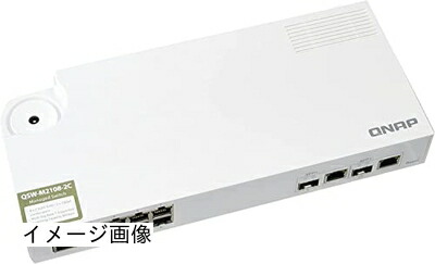 【新古品】 QNAP ( キューナップ ） 10GbE + 2.5Gbe L2 Web マネージドスイッチ 2つの10GbE SFP+/RJ45コンボポート、8つの2.5GbE RJ45ポート QSW-M2108-2C